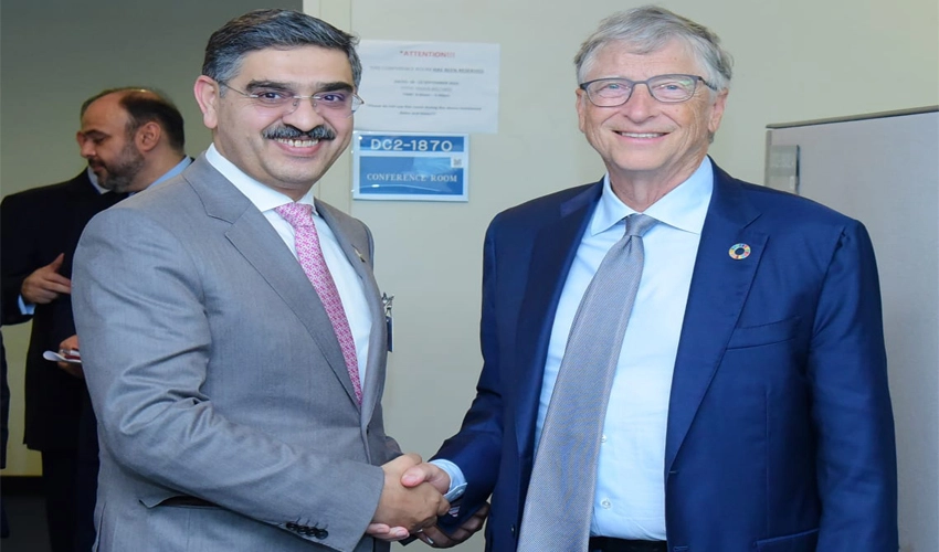 Caretaker PM, Bill Gates discuss progress in efforts to eradicate polio from Pakistan