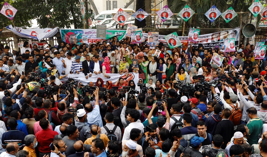 Exiled opposition leader condemns 'sham' Bangladesh election