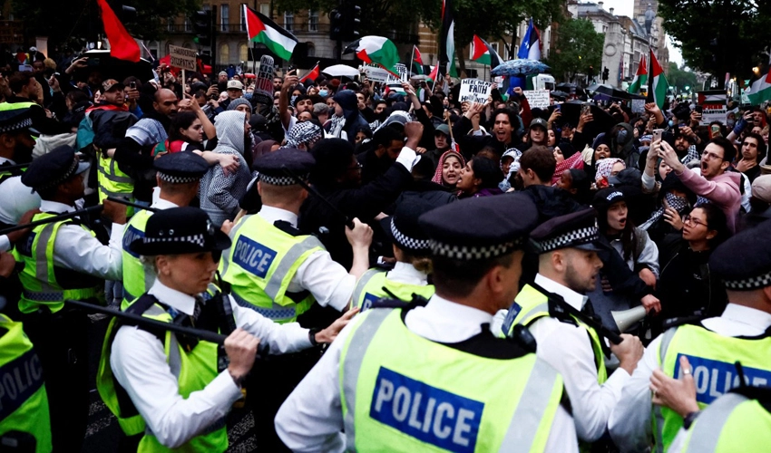 UK police arrest 40 after pro-Palestinian rally
