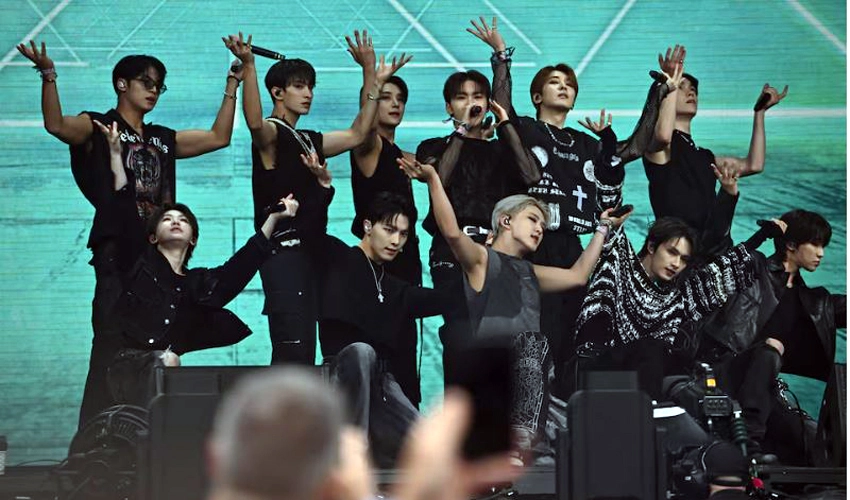 With high-energy song and dance, Seventeen brings K-Pop to Glastonbury