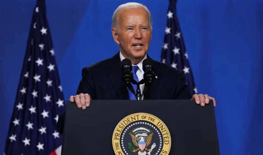 Biden mixes Harris with Trump, insists he is staying in the presidential race