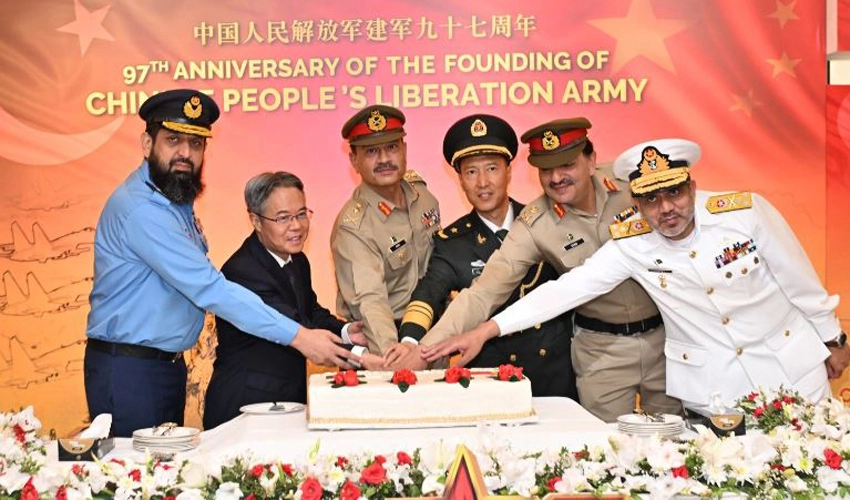 COAS congratulates China's PLA on 97th founding anniversary, lauds its contribution to nation’s progress