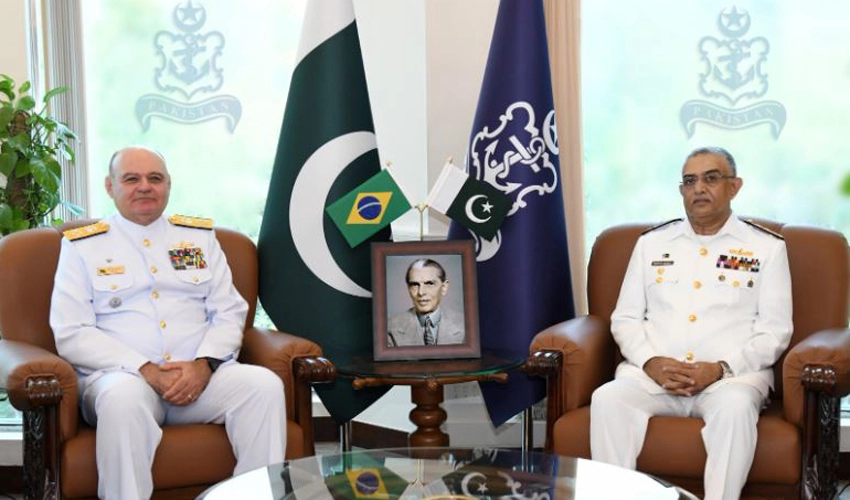 CNS Naveed Ashraf, Brazilian Chief of Staff discuss regional maritime security