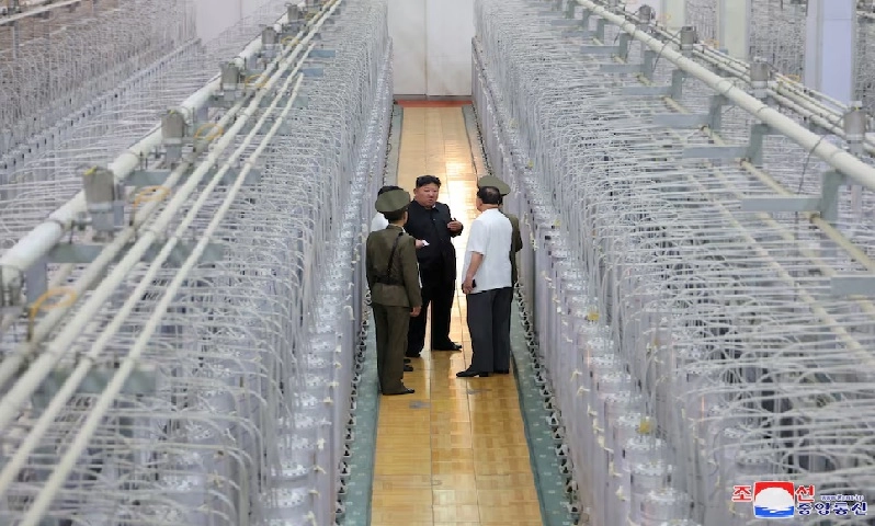 North Korea shows first photos of banned uranium enrichment site