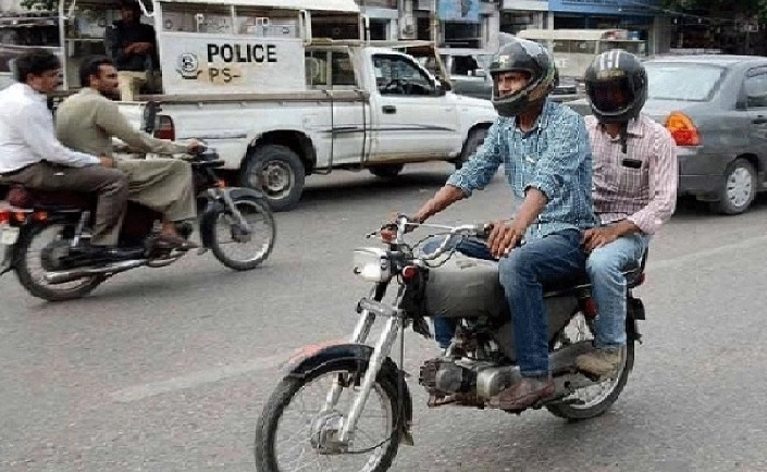 Pillion riding banned in Karachi, other Sindh cities